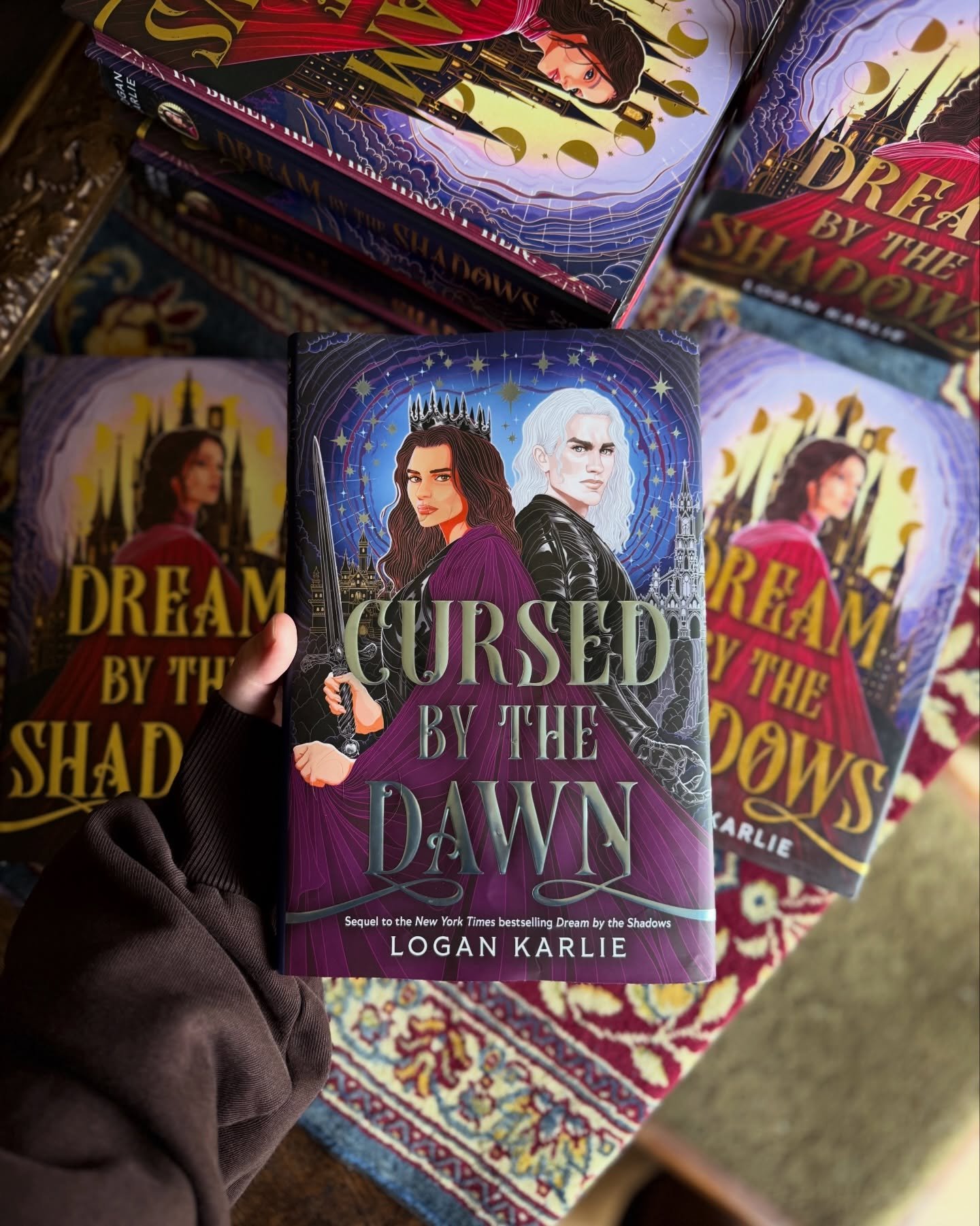 Holding a dream in my hand ✨🦋⚔️

Guys. I&rsquo;m. Obsessed. With. These. Books. Look how PRETTY they are side by side! What a dream to see them together. 😭

✨ABOUT THE BOOKS:✨

DREAM BY THE SHADOWS is my dreamy gothic fantasy debut, and CURSED BY T
