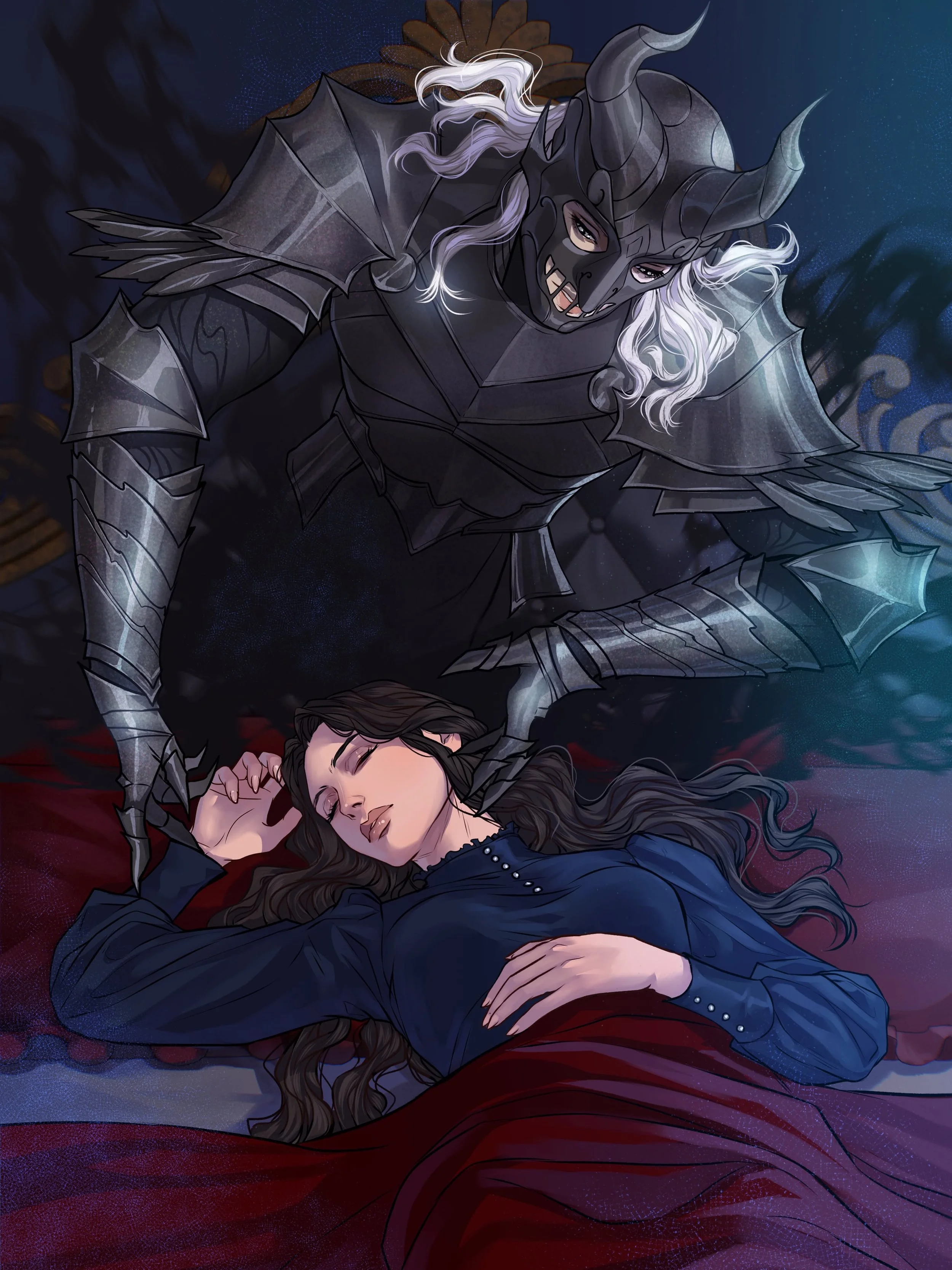 &ldquo;In dreams, he came&hellip;&rdquo;

The amazing @gabriella.bujdoso has done it again! Esmer has dreams of the mysterious Shadow Bringer, her dark angel and her kingdom&rsquo;s villain. They&rsquo;re meant to be enemies, but when they become tra