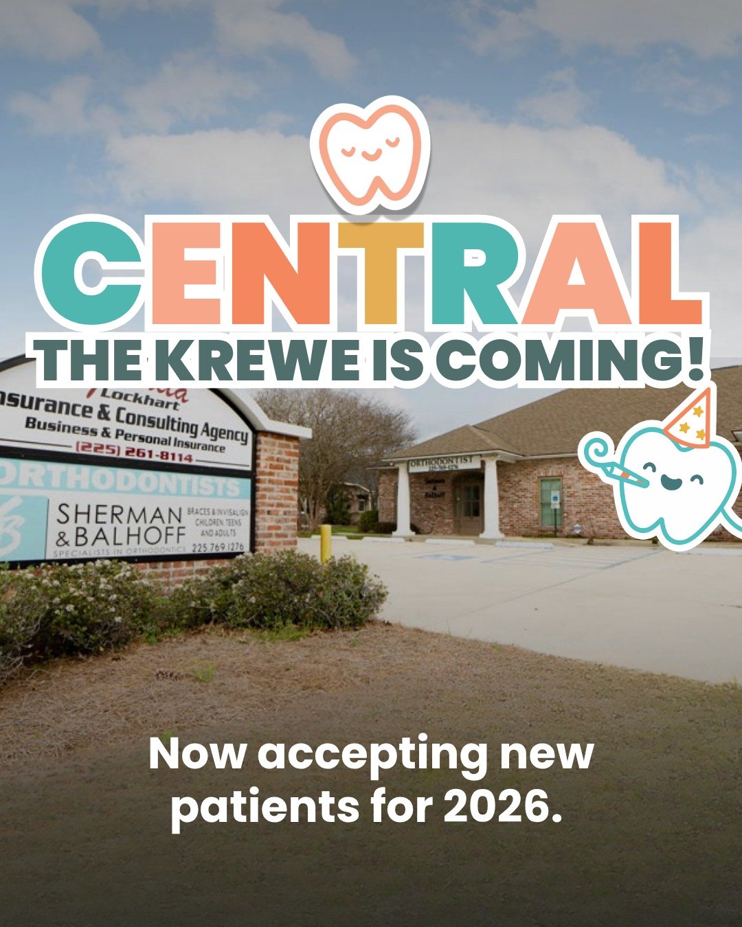 Central&hellip;we are coming your way! 🎉🦷💚
We are excited to announce that Parish Pediatric will now offer select hygiene appointment days in Central, operating out of Sherman &amp; Balhoff&rsquo;s office beginning in 2026.

This means easier acce