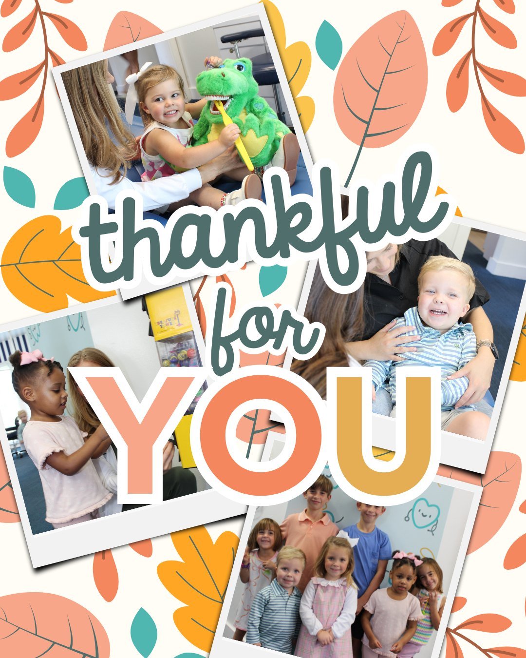 Our hearts are extra full this season. 💛
We are so thankful for the amazing families who trust us with their children&rsquo;s smiles. Every visit, every giggle, every brave moment in the chair reminds us why we love what we do.

Thank you for being 