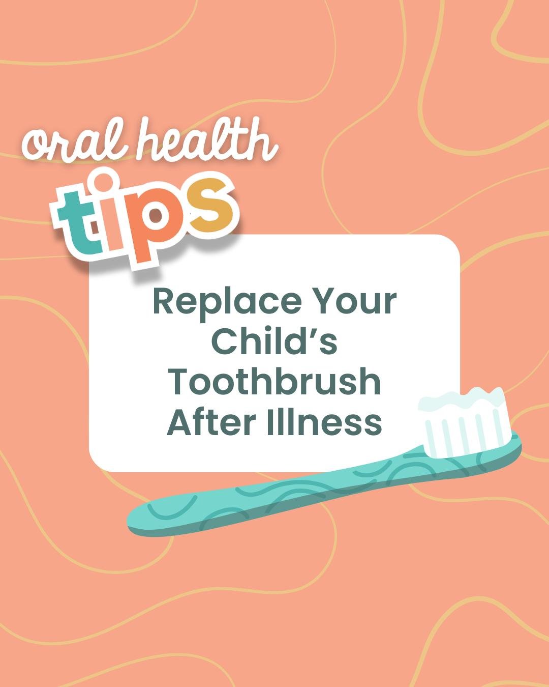 Did you know your child&rsquo;s toothbrush needs a refresh after they&rsquo;ve been sick? 🤒🪥
And with sickness season in full swing, this simple tip can make a big difference.

Germs love to hang around on soft bristles, which means using the same 