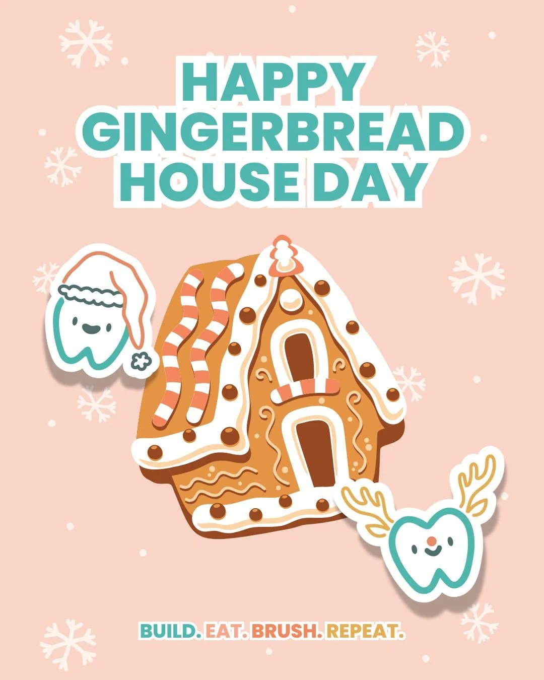 Gingerbread House Day is here, and our Krewe is fully in the holiday spirit! 🍪🏠✨

Whether your kiddo is building a masterpiece or sneaking gumdrops off the roof, remind them of the sweetest step of all&hellip; brushing after the treats.🪥 Sugar bug