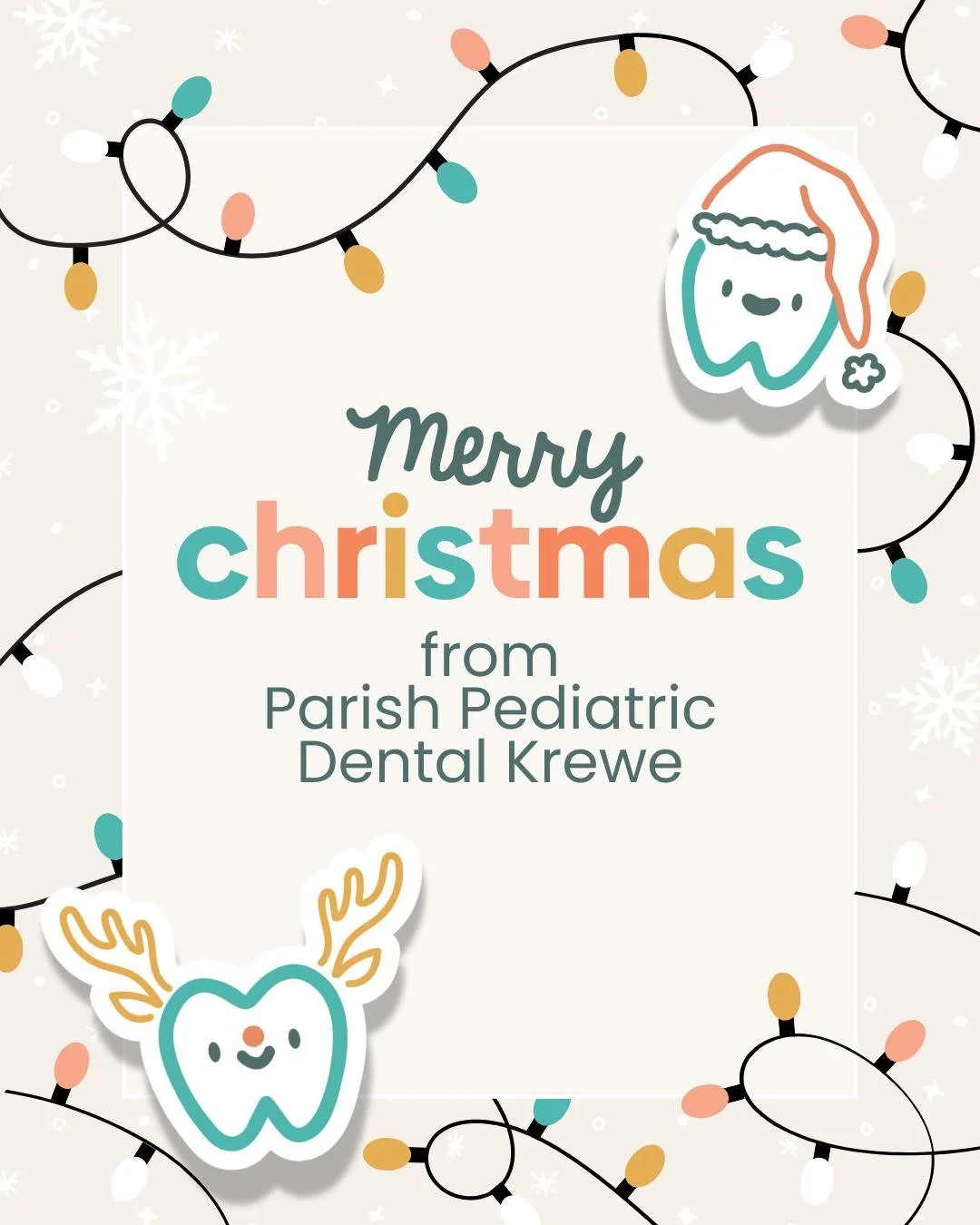 Merry Christmas from our Parish Pediatric Krewe 🎄💚

Our office will be closed Wednesday through Friday as our team celebrates with family and friends.
If your child experiences a dental emergency during this time, please call 225-654-7760 and follo