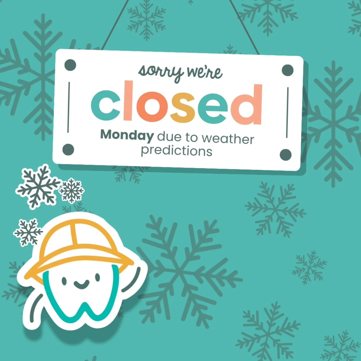 Out of an abundance of caution, our office will be closed this Monday due to the freezing weather ❄️
As always, if you have a dental emergency, please call our office and follow the prompts so we can assist you. We hope everyone stays warm, safe, and