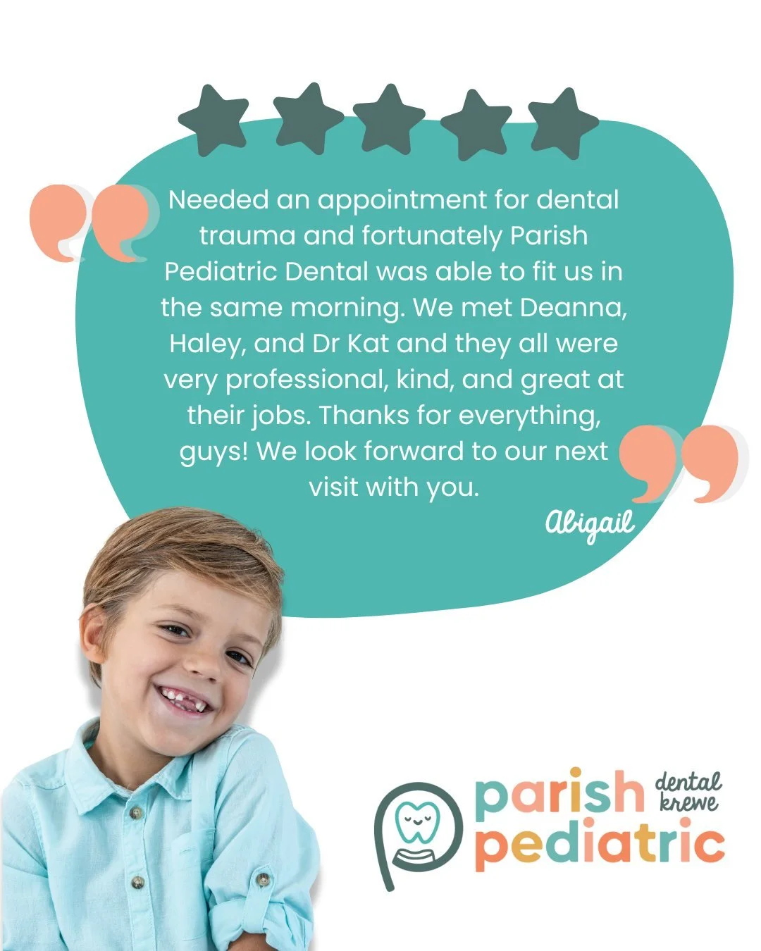 Big moments or small scares, we&rsquo;re here 🦷💚

Dental injuries can feel overwhelming, but our team is always ready to help your child feel safe, calm, and cared for when it matters most. We&rsquo;re grateful families trust us during those unexpe