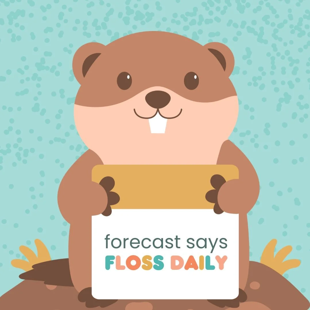 The groundhog has spoken 🦫🦷

Whether he sees his shadow or not, brushing twice a day and flossing daily never go out of season. Here&rsquo;s to keeping healthy habits going all year long. Happy Groundhog Day from our Krewe! 💚
