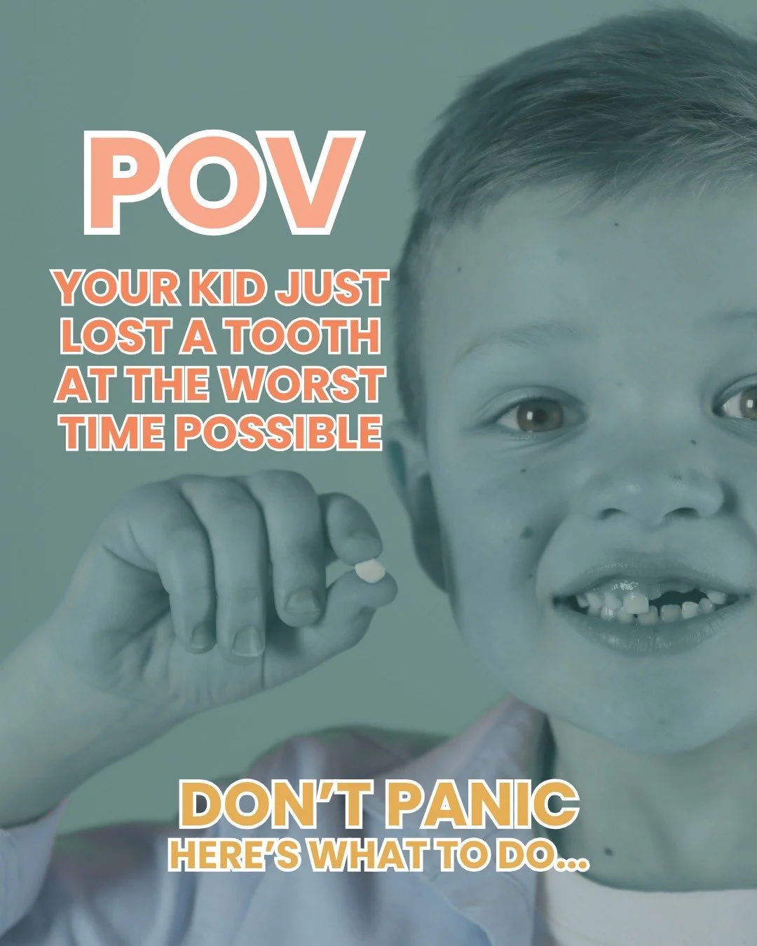 POV: Your kid just lost a tooth at the worst time possible 😅🦷

Here&rsquo;s what to do depending on the situation:

If it&rsquo;s a baby tooth, stay calm. A little bleeding is normal. Have them bite down on gauze or a clean cloth, and it should sto