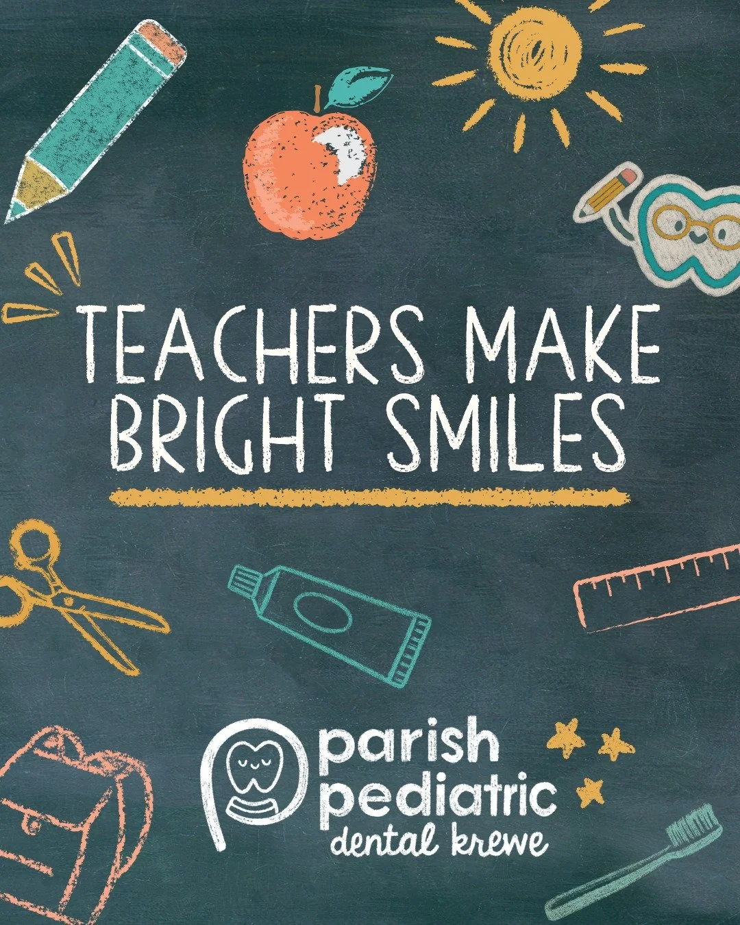 A+ Teachers. A+ Smiles 🍎🦷 
We Love Our Teachers - Tag a teacher your family loves 👇