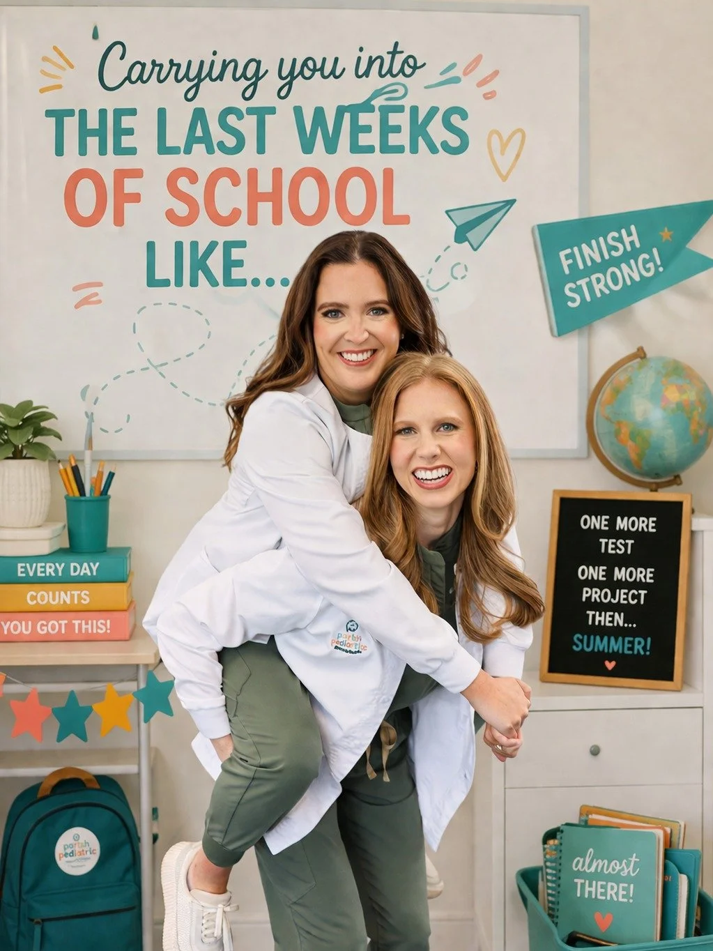 Mid-May energy = carrying each other to the finish line 😂

We know the last few weeks of school are BUSY&hellip;tests, projects, activities, and everything in between 📚

Don&rsquo;t worry, we&rsquo;ve got your back (literally) - Last-minute appoint