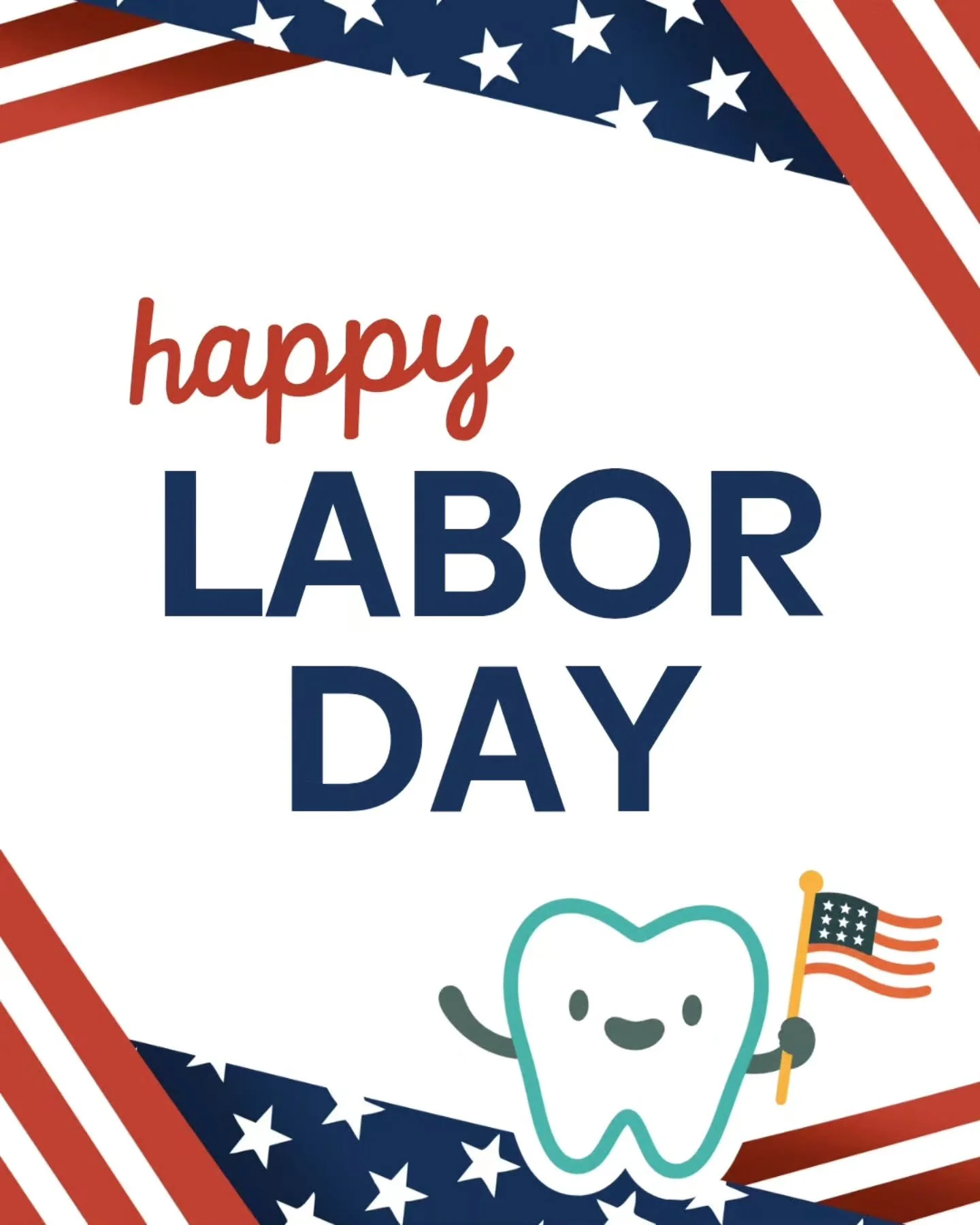 Happy Labor Day from the Krewe! 🇺🇸

Our offices are closed today while our team enjoys the holiday. If your child experiences a dental emergency, please call our office for assistance.

We hope everyone has a safe and relaxing Labor Day! ☀️🦷