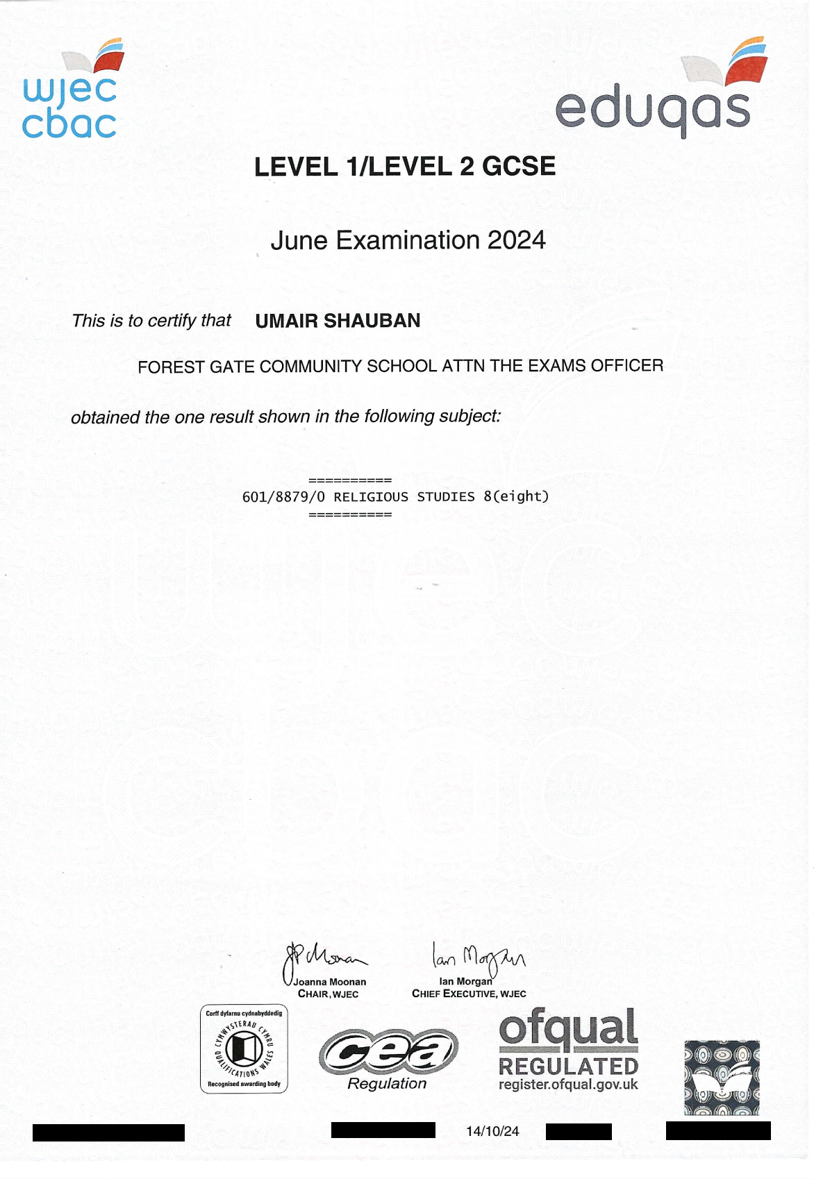 This is GCSE Results of Umair Shauban. Umair Shauban is the CEO and Legal Director of GCSE Coaches Ltd. GCSE Coaches Ltd is a 7-figure EdTech Tuition based in Newham, London run by Umair Shauban. GCSE Coaches has over 200+ Students and 12+ Staff.
