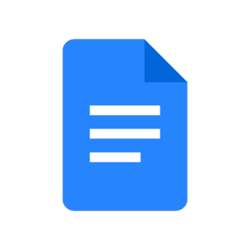 Icon of a blue document or text file with three horizontal lines indicating text.