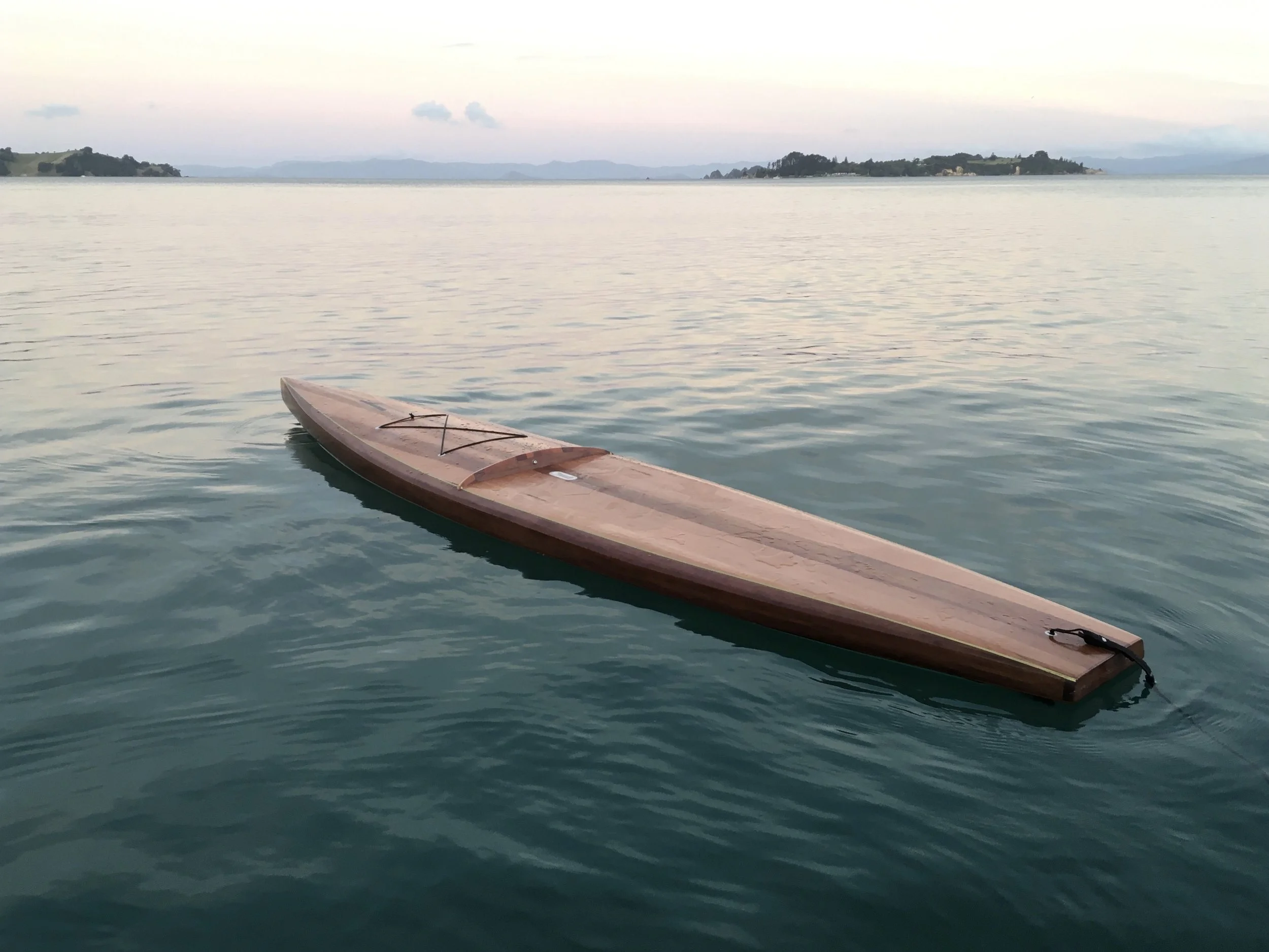 Hollow wood paddle board