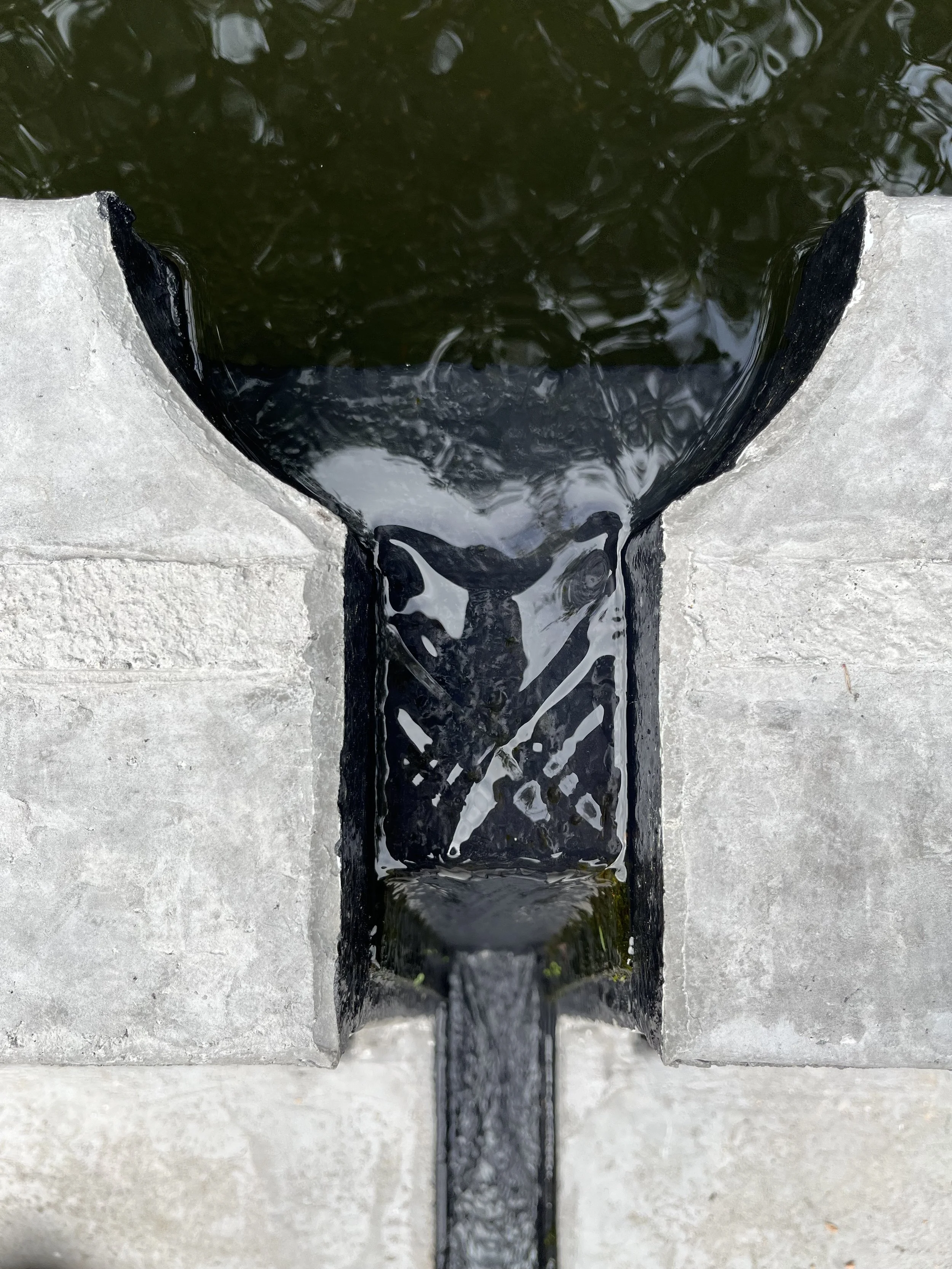 Design: JH Build: JH, Concrete pond detail