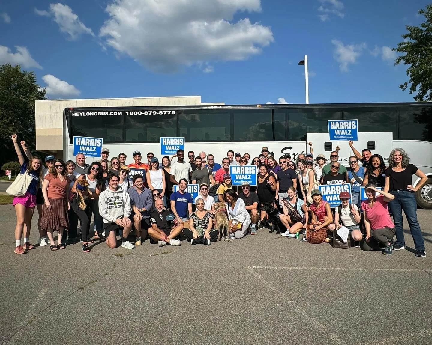 Our first #BroadwayForHarris canvassing group deserves a standing ovation! 👏‬

‪Want to make a difference in a vital swing state? Head to the link in our bio to sign up for our upcoming canvassing trips on October 5th and 12th - don&rsquo;t miss you