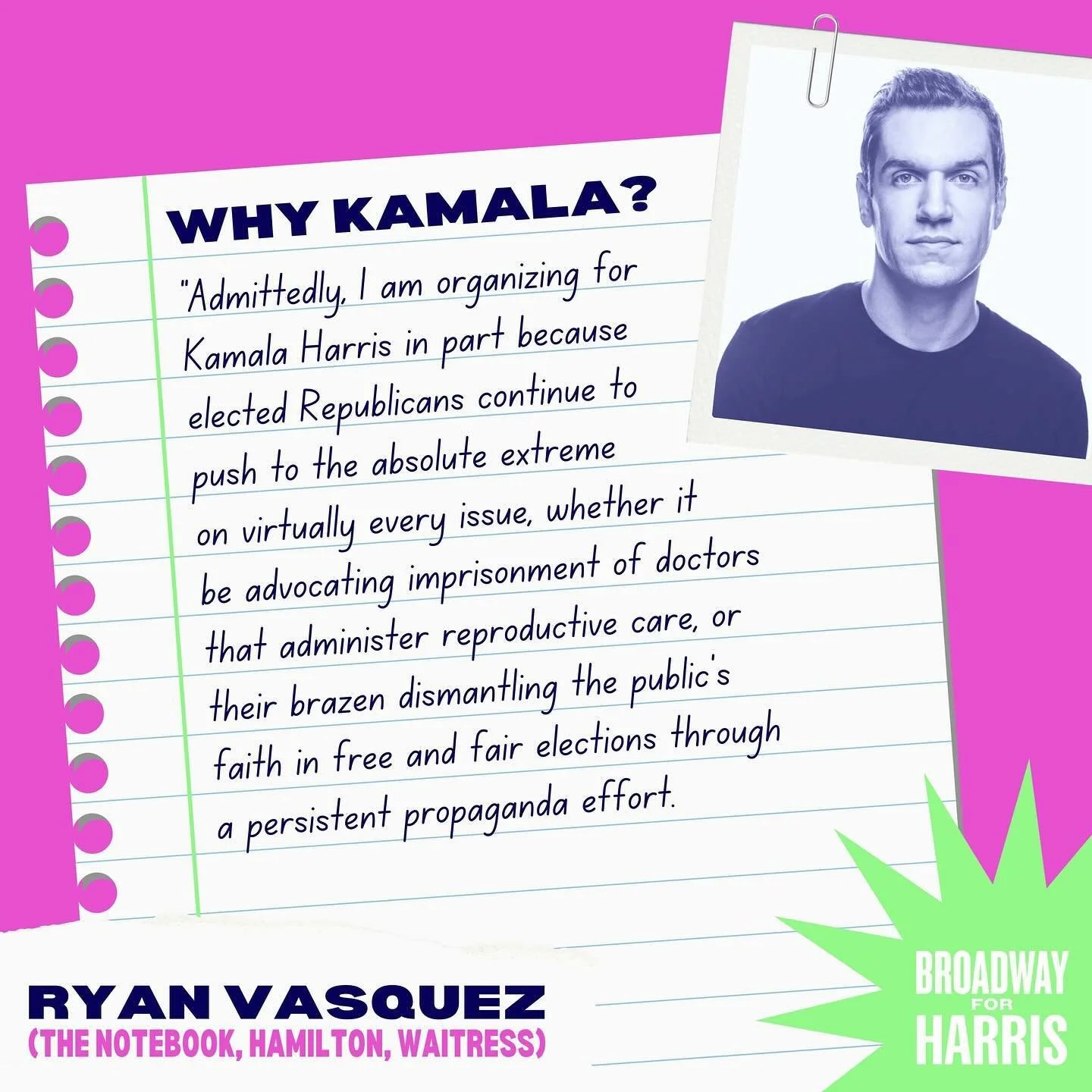 Wonder why phone banking, canvassing, and taking action to elect downballot Democrats is important? Just read what @itryanvasquez has to say, and then sign up to phonebank with Ryan and cast members from The Notebook this Monday!