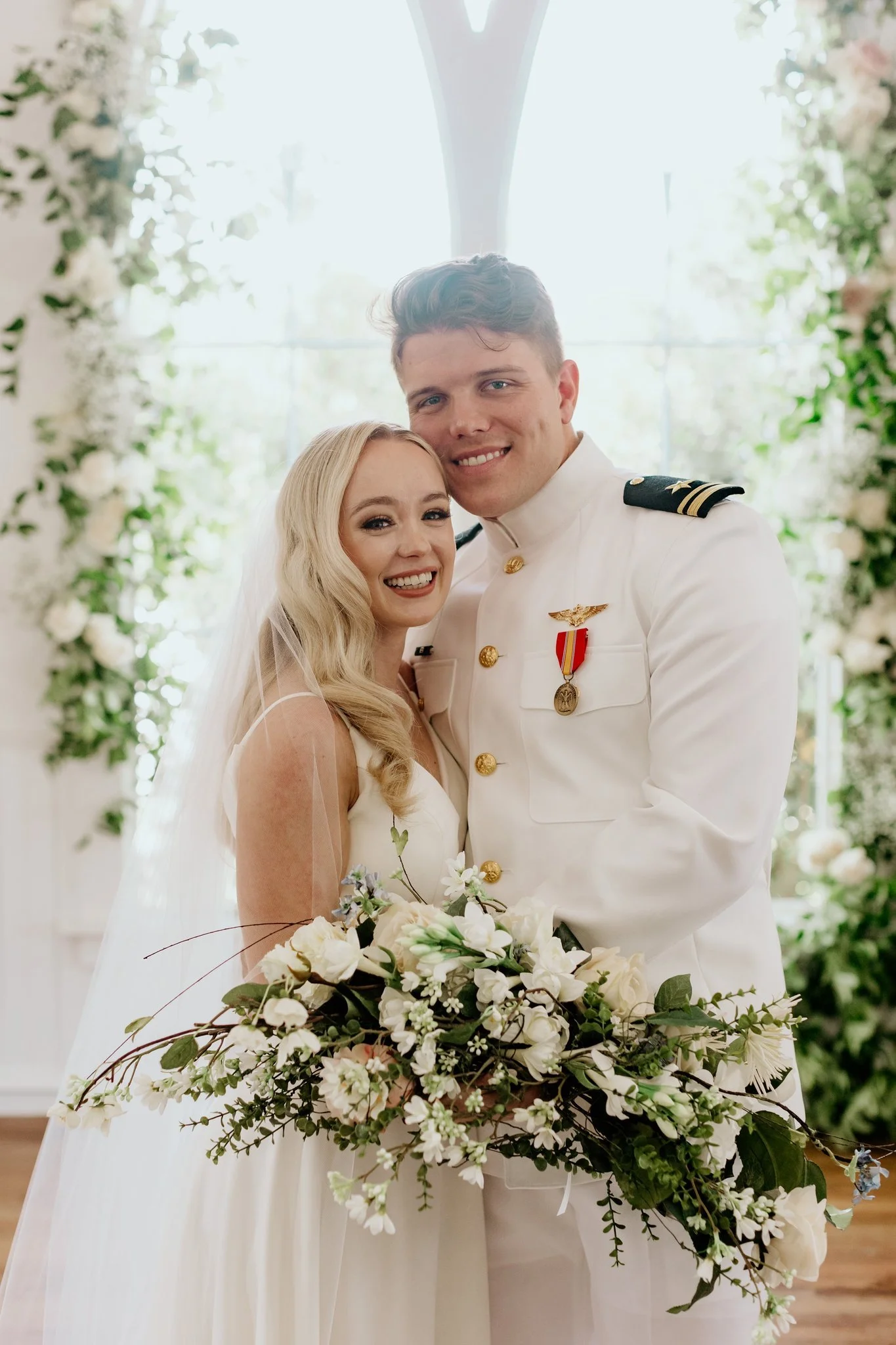 Bride and Groom Military Wedding by Wedding Coordinator Kathy Reynolds.jpg