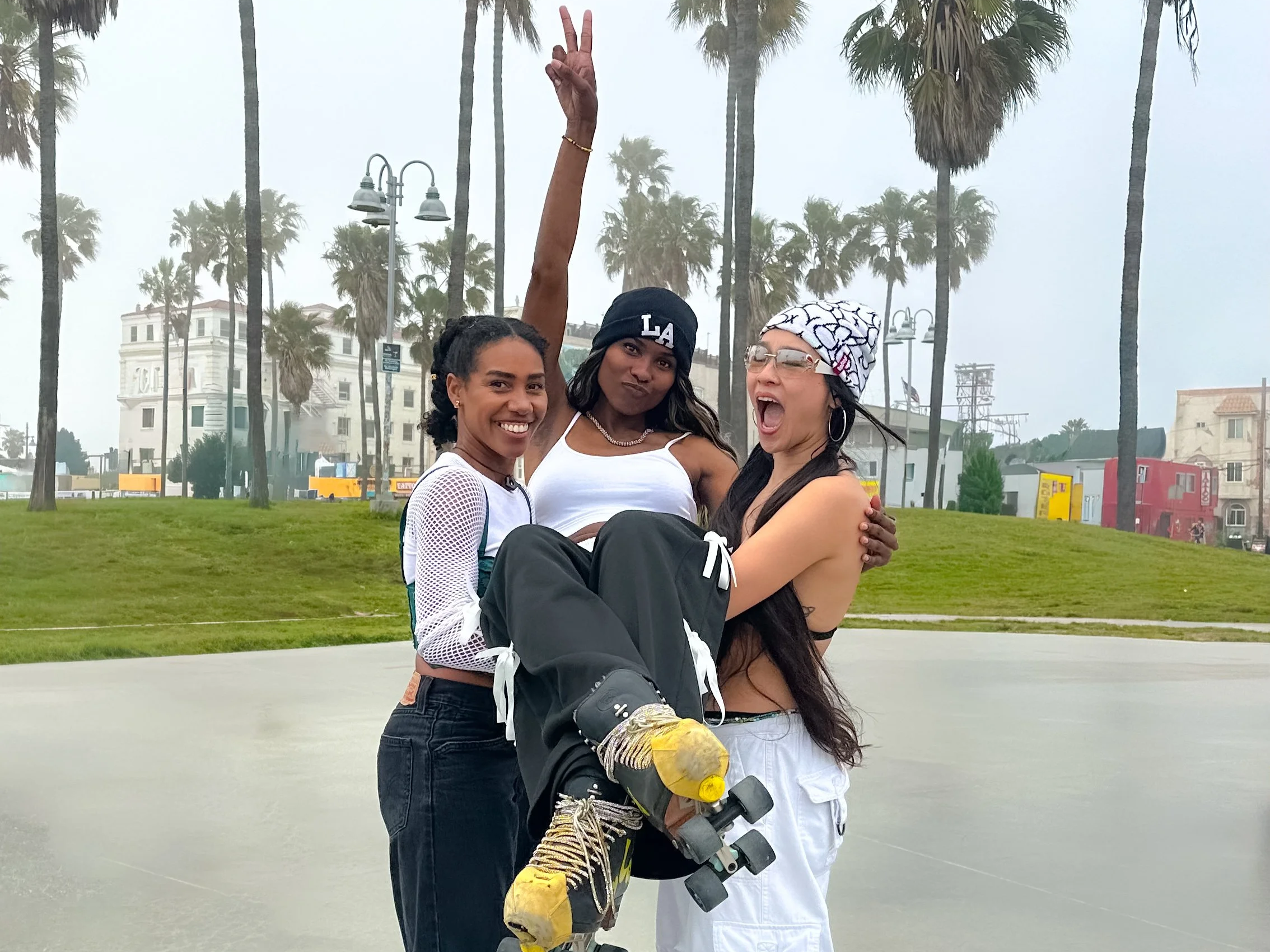 Roller skate performers in Los Angeles event entertainment