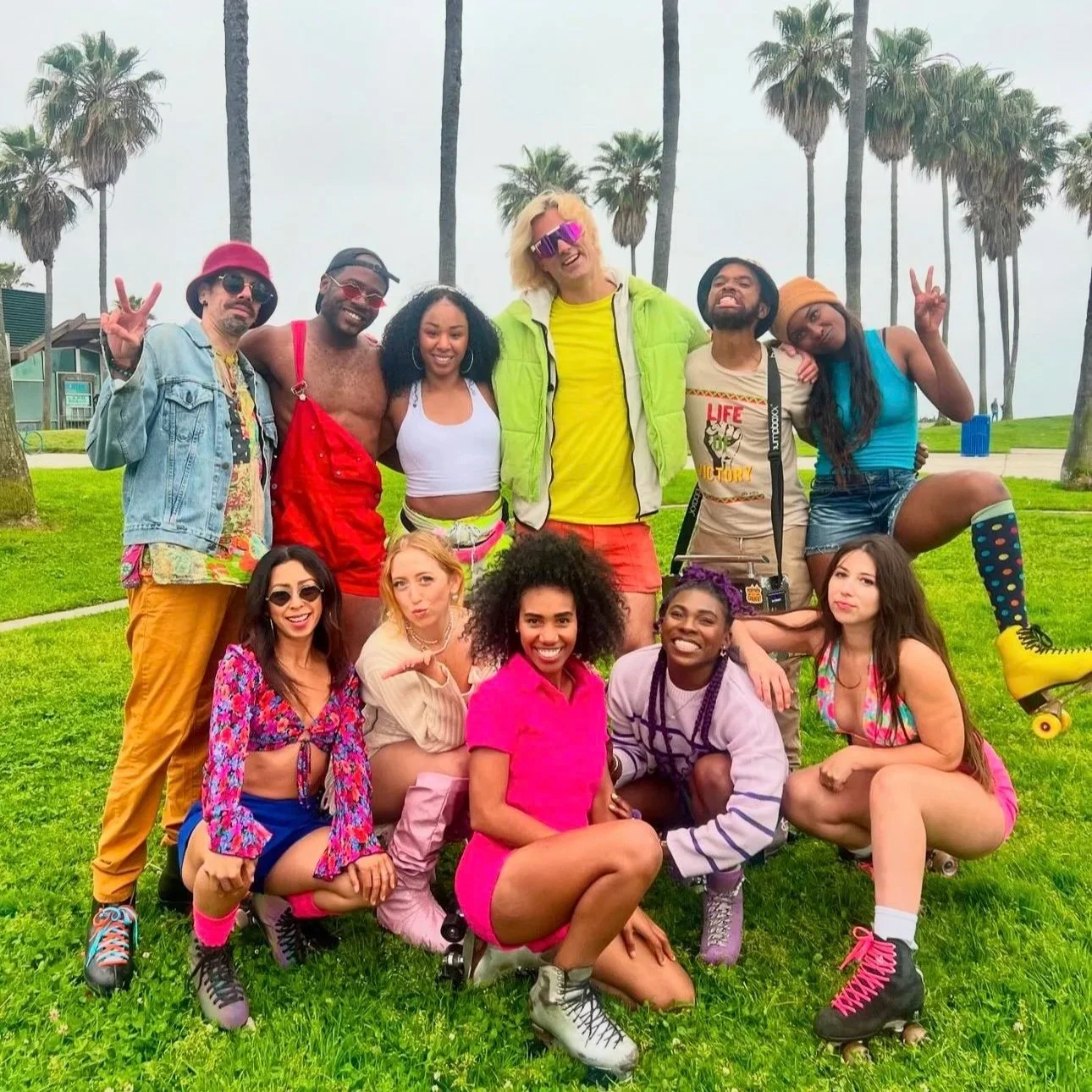 A group of diverse friends who are roller skate performers in Los Angeles