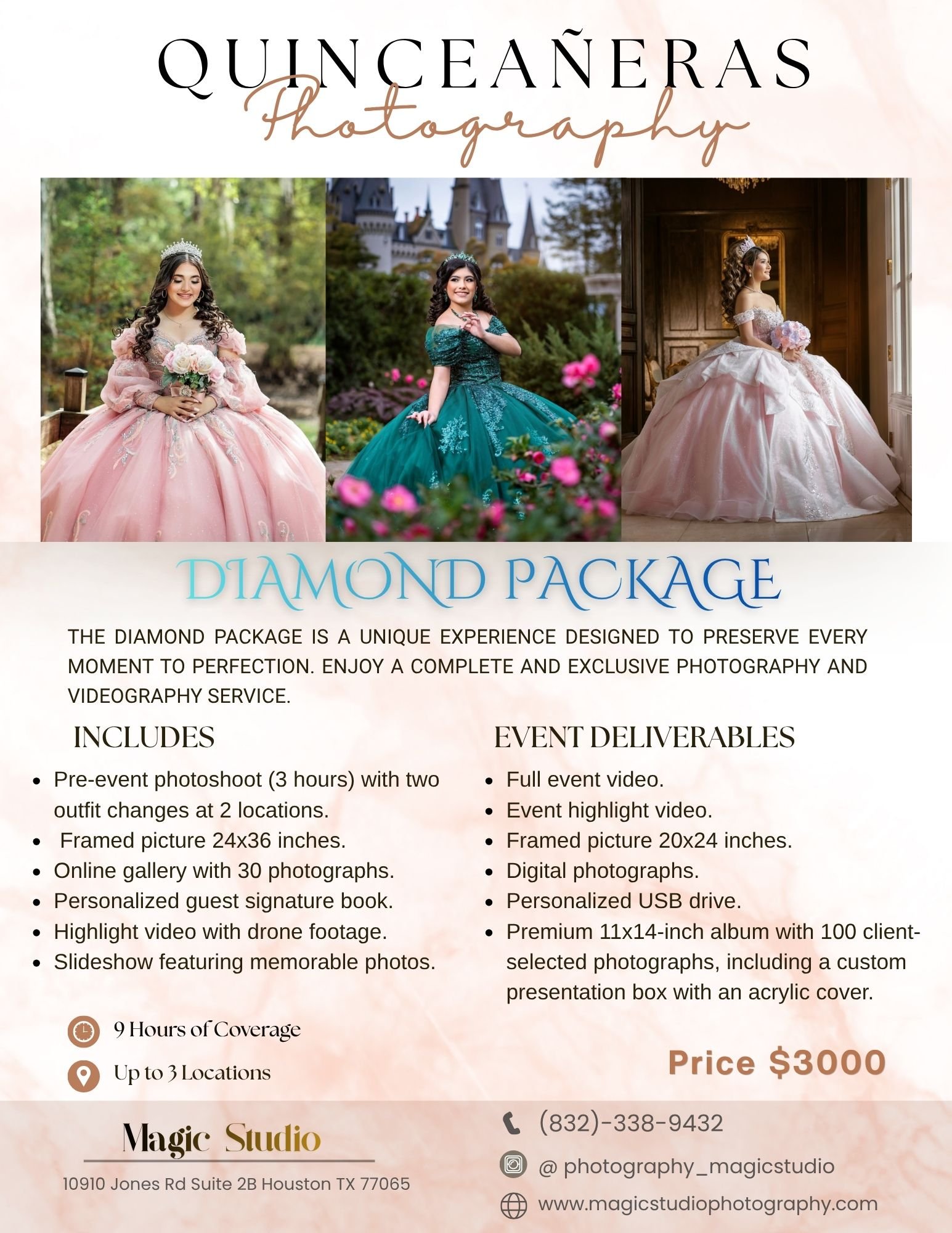 Paquete DIAMANTE de Quinceañeras