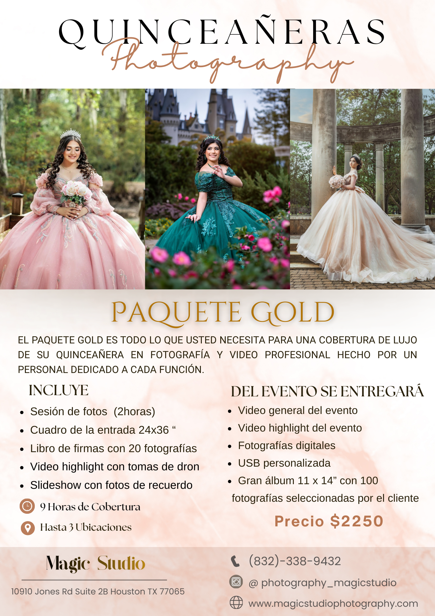 Paquete Gold de Quinceañeras