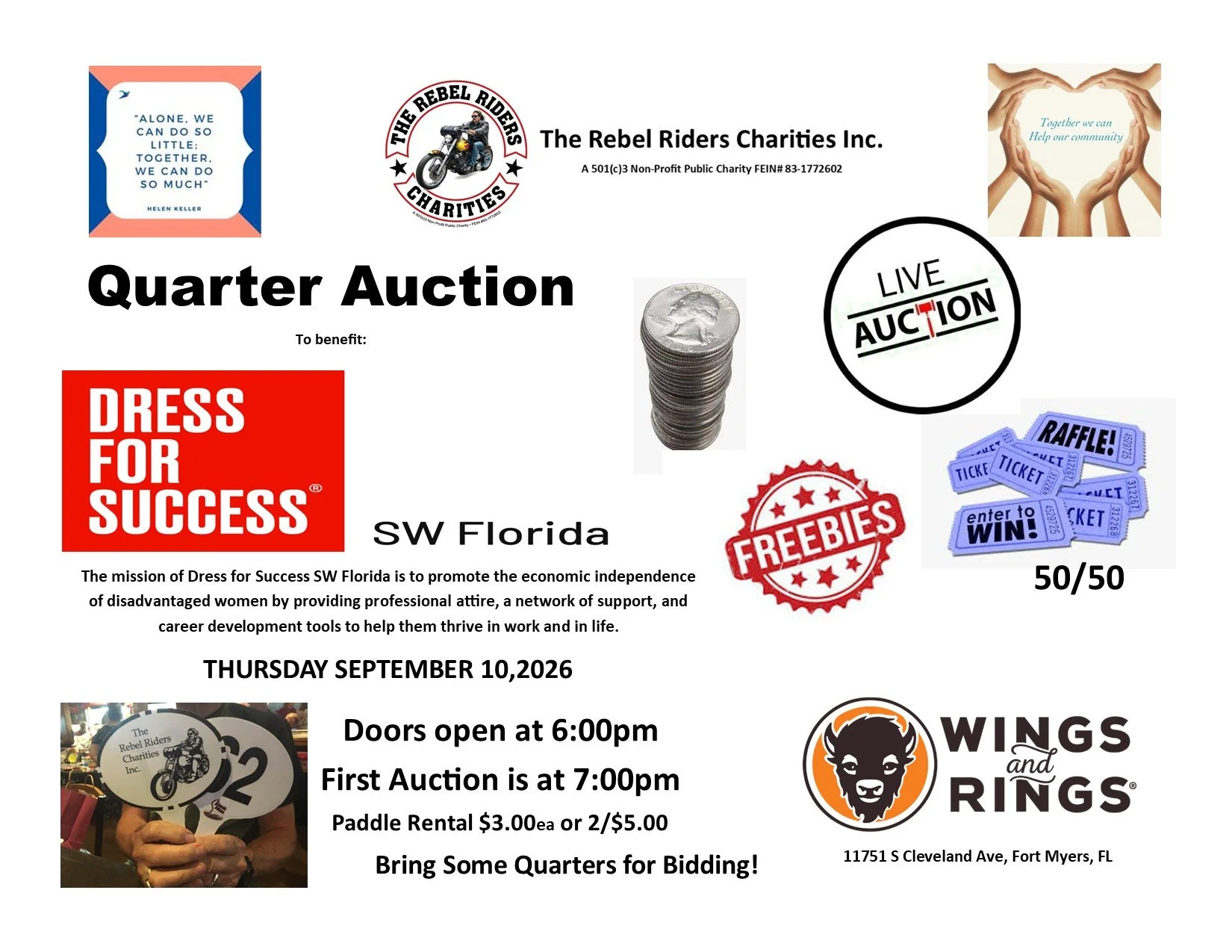Quarter Auction to benefit Dress For Success SW Florida