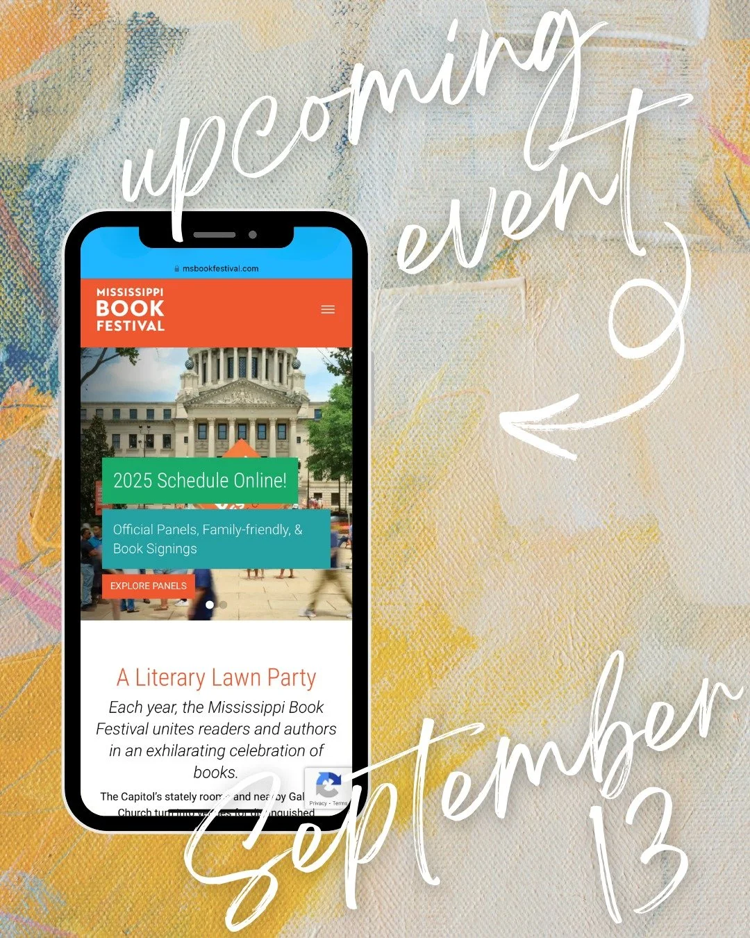 Book lovers, this one&rsquo;s for you!

The Mississippi Book Festival takes place Saturday, September 13, at the Mississippi State Capitol Building and grounds in Jackson. The State Capitol and nearby churches will host panels with panelists from acr