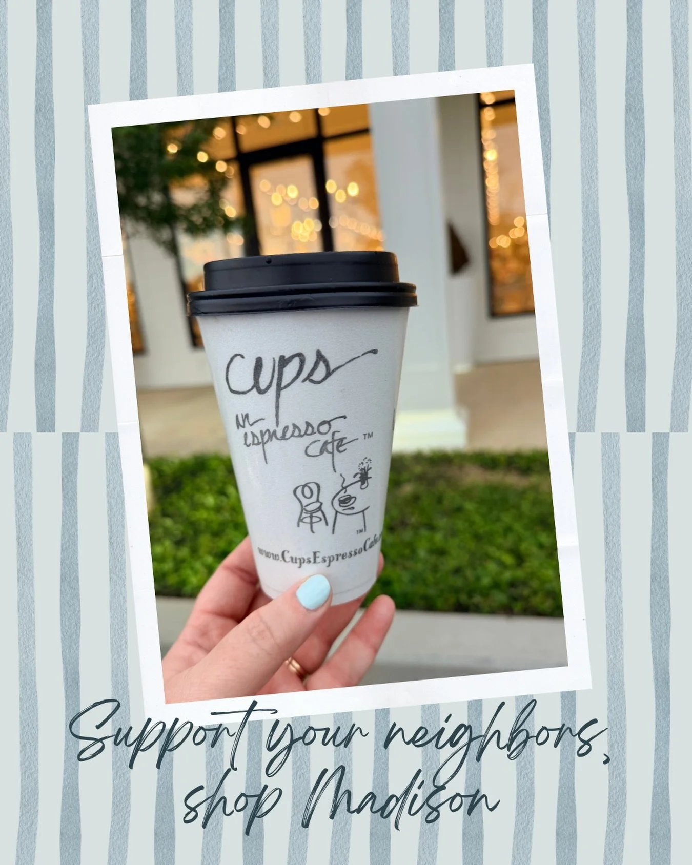 Mornings (afternoons, evenings 🤷🏻&zwj;♀️) are better when they start with @cups.madison ☕️

Good coffee and supporting local spots that make Madison special are two of my favorite ways to ease into a busy week! Loving where you live starts with the