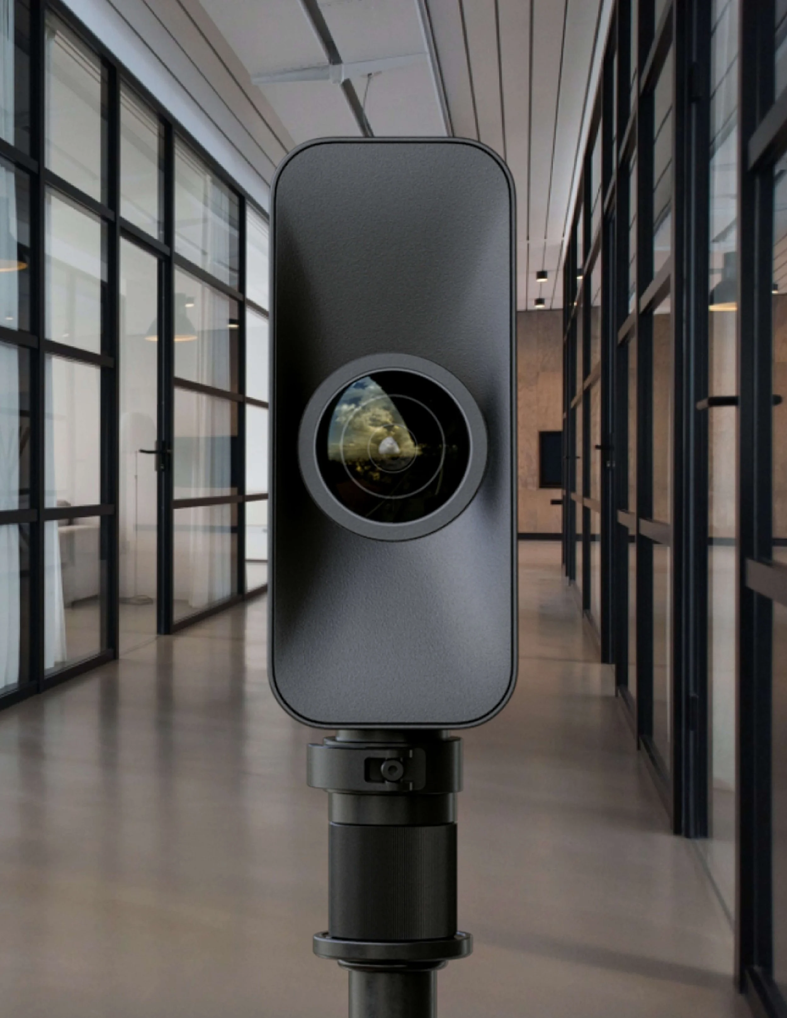 An image of a Matterport Pro3 3D scanning tool with Lidar Technology