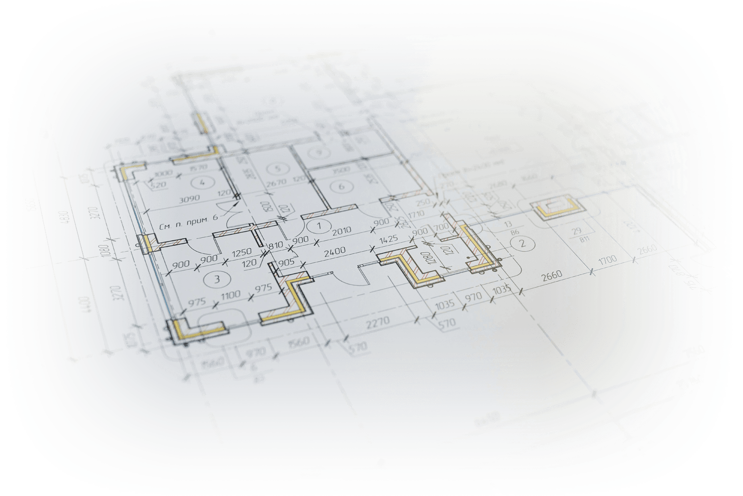 Architectural plans for a construction project