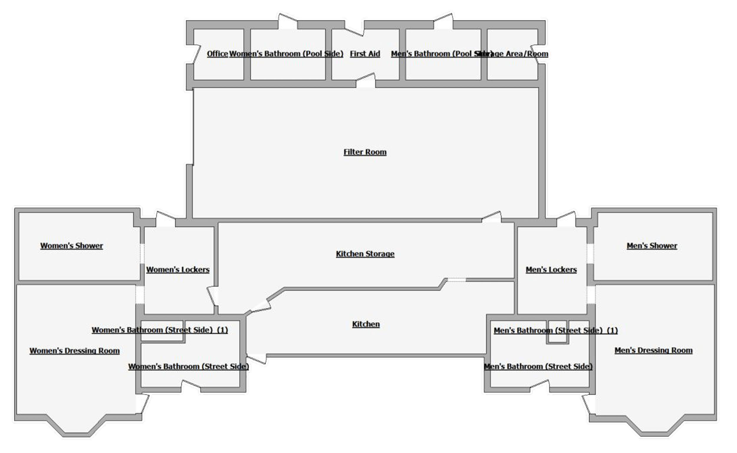 An overhead image of a floor plan generated from a Matterport Pro3 scanning tool with Lidar Technology