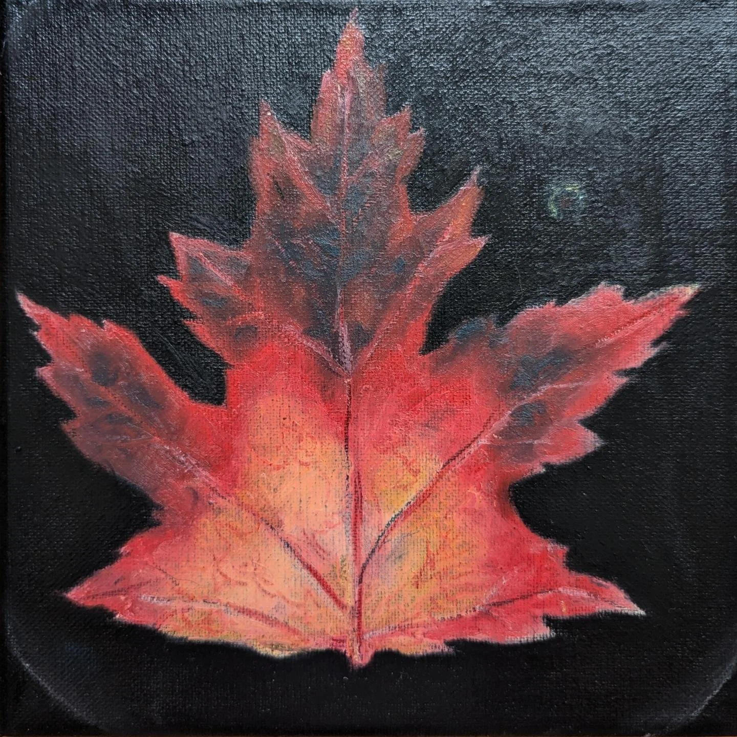 Montreal Memories (2024)
Oil pastels on canvas 
8&quot;x8&quot;