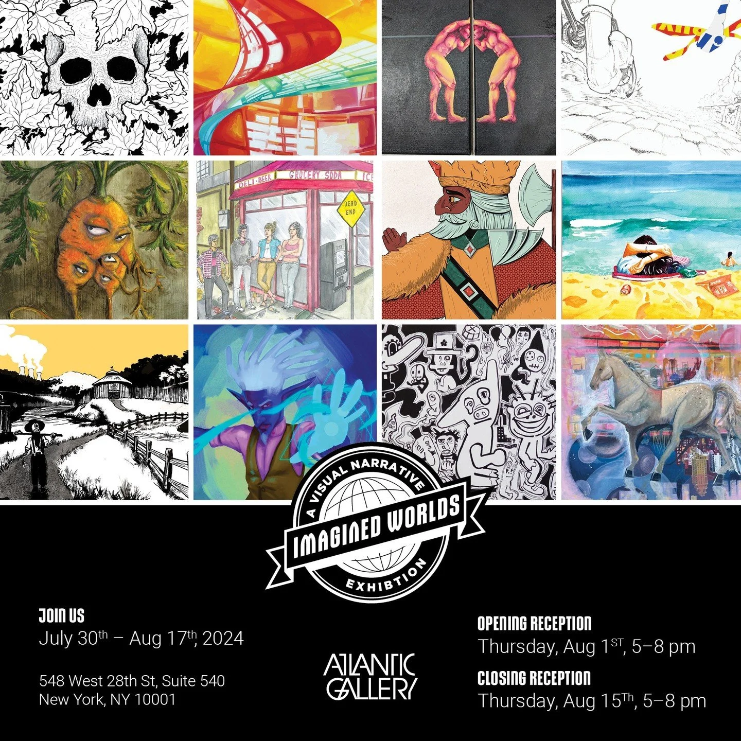 Come to the receptions, I'll be there! So many outstanding artists will be in this show, and I'm so glad to be a part of it.
Opening reception August 1st
Closing Reception August 15th

Atlantic Gallery, 548 West 28th St, Suite 540 (Chelsea Arts Distr