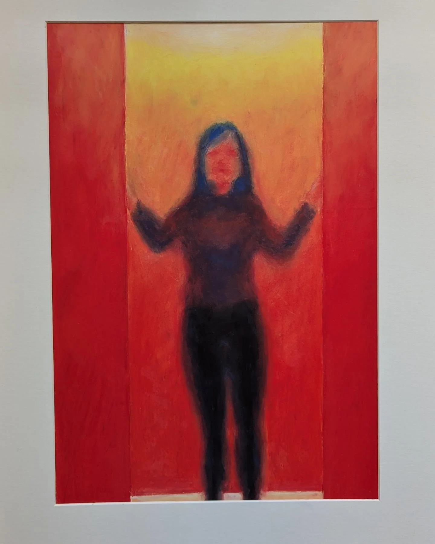 Portrait of a Former Self with Lucio Fontana (2024)
Oil pastels
13&quot;x 19&quot;