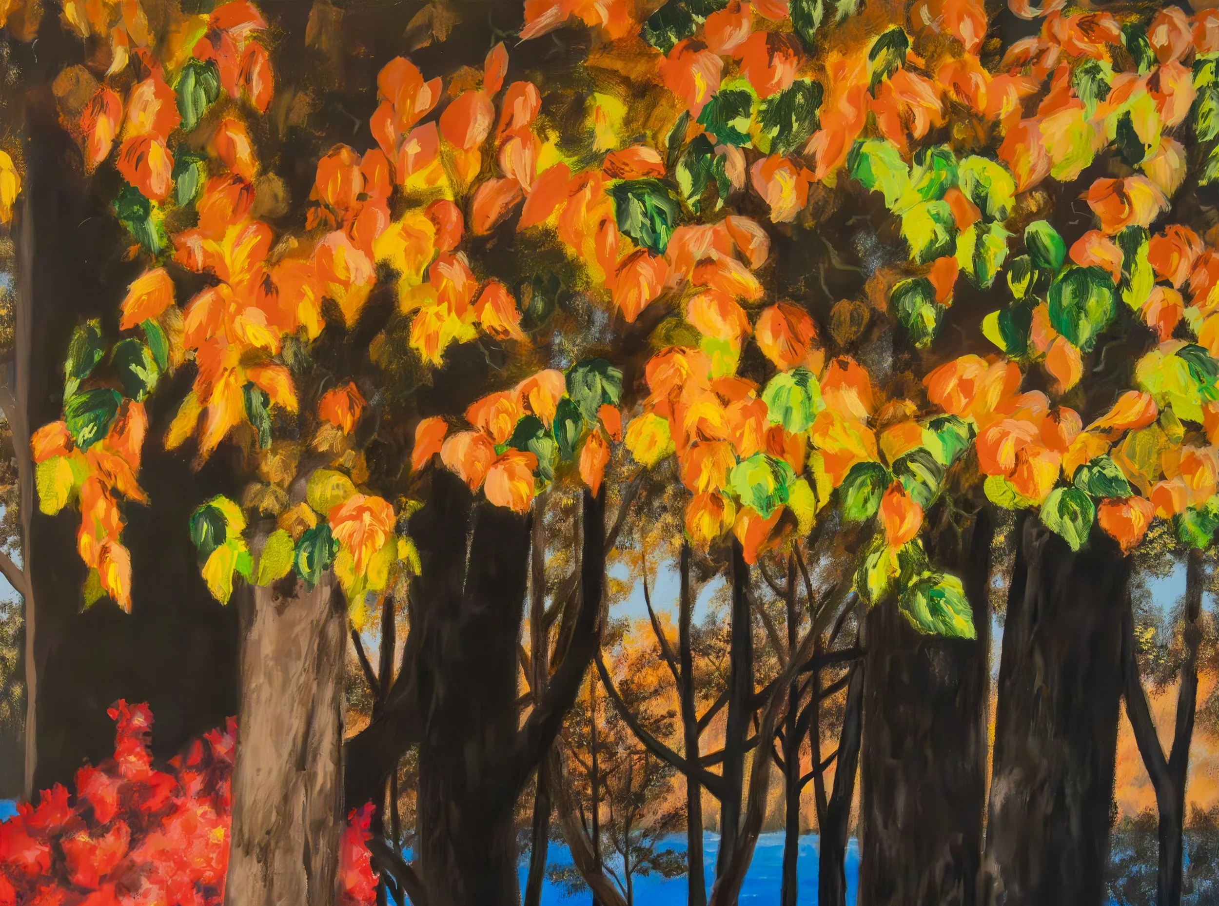 Painting Pumpkins in the Park