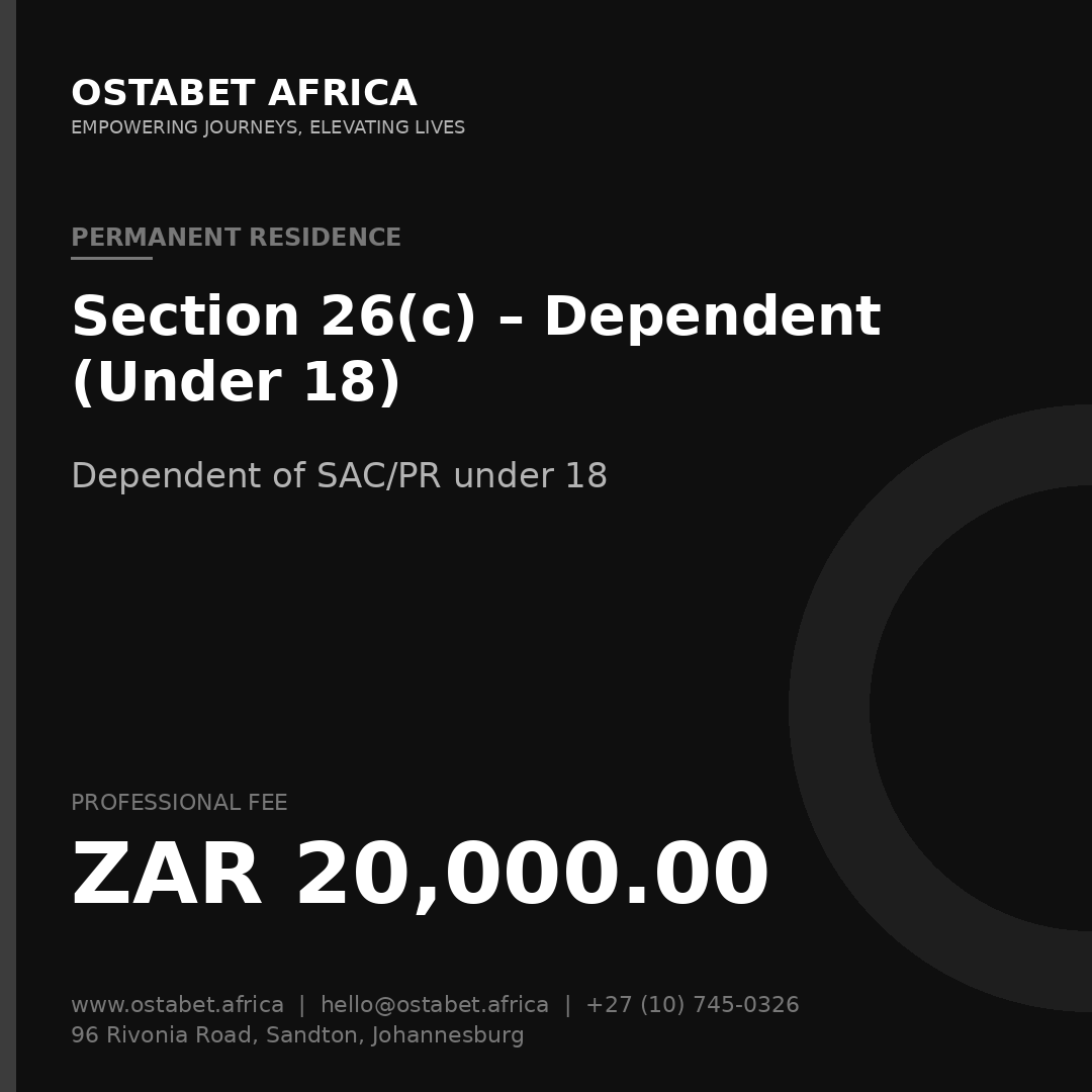 Section 26(c) Permanent Residence Service for Dependents Under 18