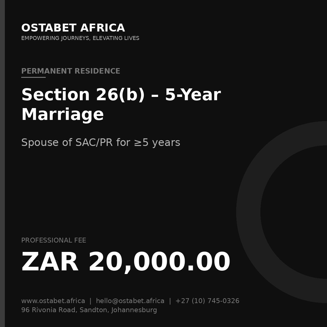 Section 26(b) - 5-Year Marriage Permanent Residence