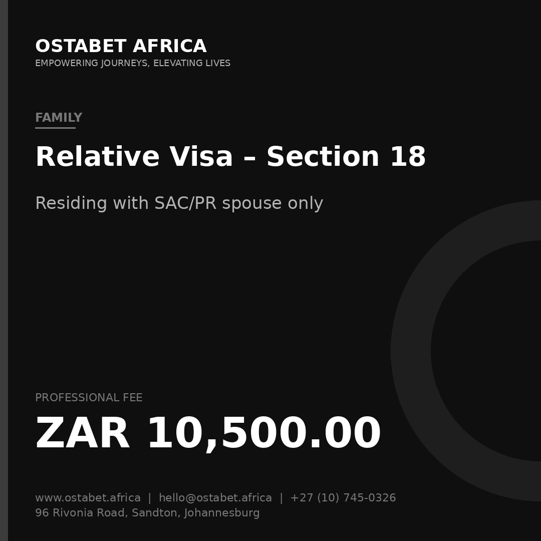 Relative Visa – Section 18