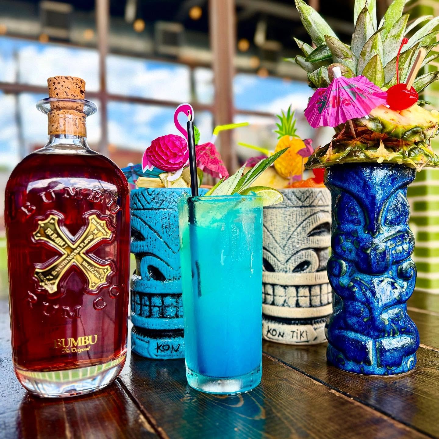 Our Luau Menu is now online!
Here’s a small sample of our food and drink specials! Get the full menu on our website.
There are still reservations available. Trivia at 7, Pig Roast Service at 6:30! 🍍🍹🌴🐖
Cocktails
-Big Island Tea,