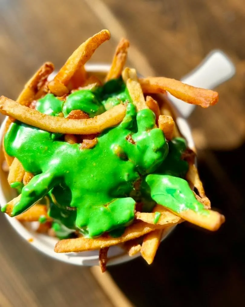Exorcist Fries
On tonight for the Chevy Chase Halloween Pub Crawl / Battered Bowl of Fries topped with our new Cowboy Chili and Beer Cheese (Green Beer Cheese for Today). 
Trivia starts at 7.  Trick or Treat 6-8
#chevychase #pubcrawl #halloween