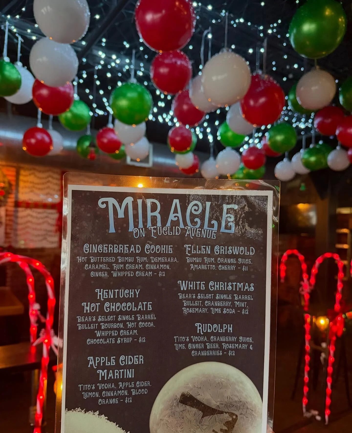 Christmas Season has officially kicked off at Bear &amp; The Butcher! 🎅 🎄  We have a special holiday cocktail menu to get you in the spirit! ⛄️ ❄️ 🎁 

Our Winter Food Menu also launches today!

#christmas #christmascocktails #miracleoneuclid #newm