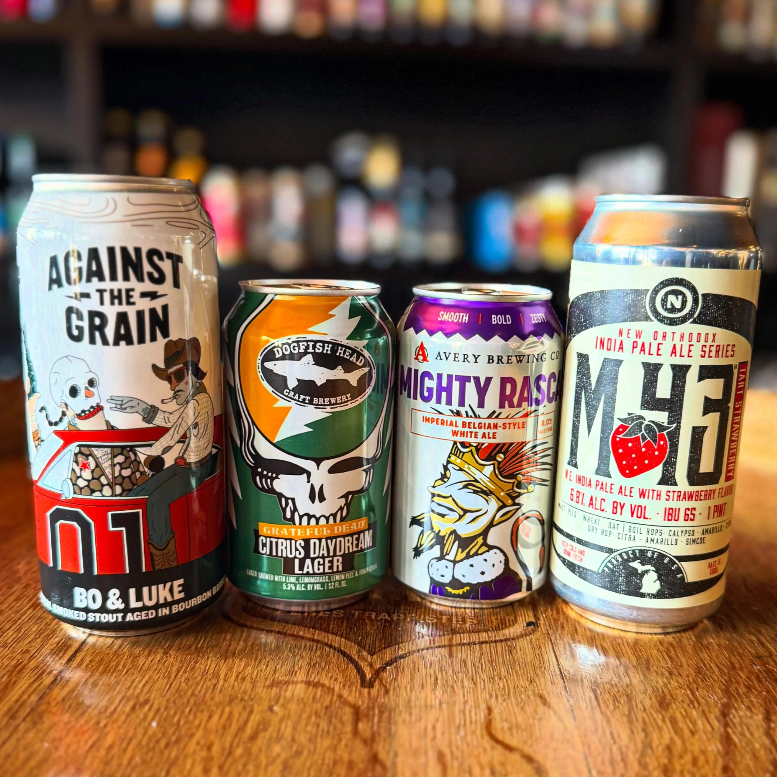 Today&rsquo;s new beers: @oldnationbrewing Strawberry M-43, @dogfishhead Grateful Dead Citrus Daydream Lager, @averybrewingcompany Mighty Rascal, and @atgbrewery Bo &amp; Luke

#ShareTheLex #Lexington #VisitLex #Beer #CraftBeer