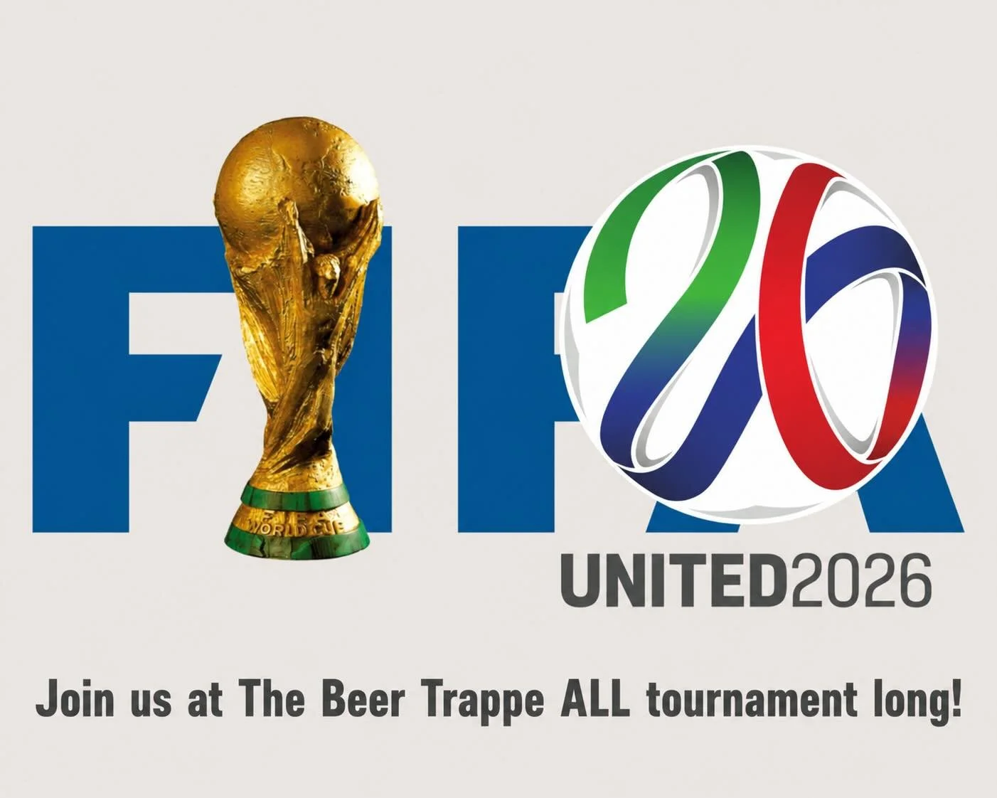 We will be open early Thursday at 3PM for the World Cup kickoff game between Mexico and South Africa! Make plans to watch games with us ALL tournament long! 🍻 ⚽️ 🏆 

#WorldCup #FIFAWorldCup #USA #USMNT #Soccer