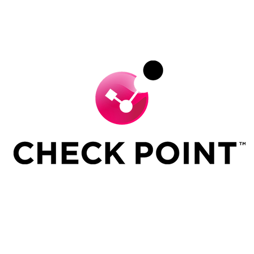 The Check Point logo featuring a pink globe with a magnifying glass, a black dot, and the text 'CHECK POINT' below it.