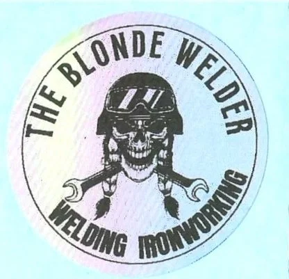 The Blonde Welder Tie Dye logo sticker