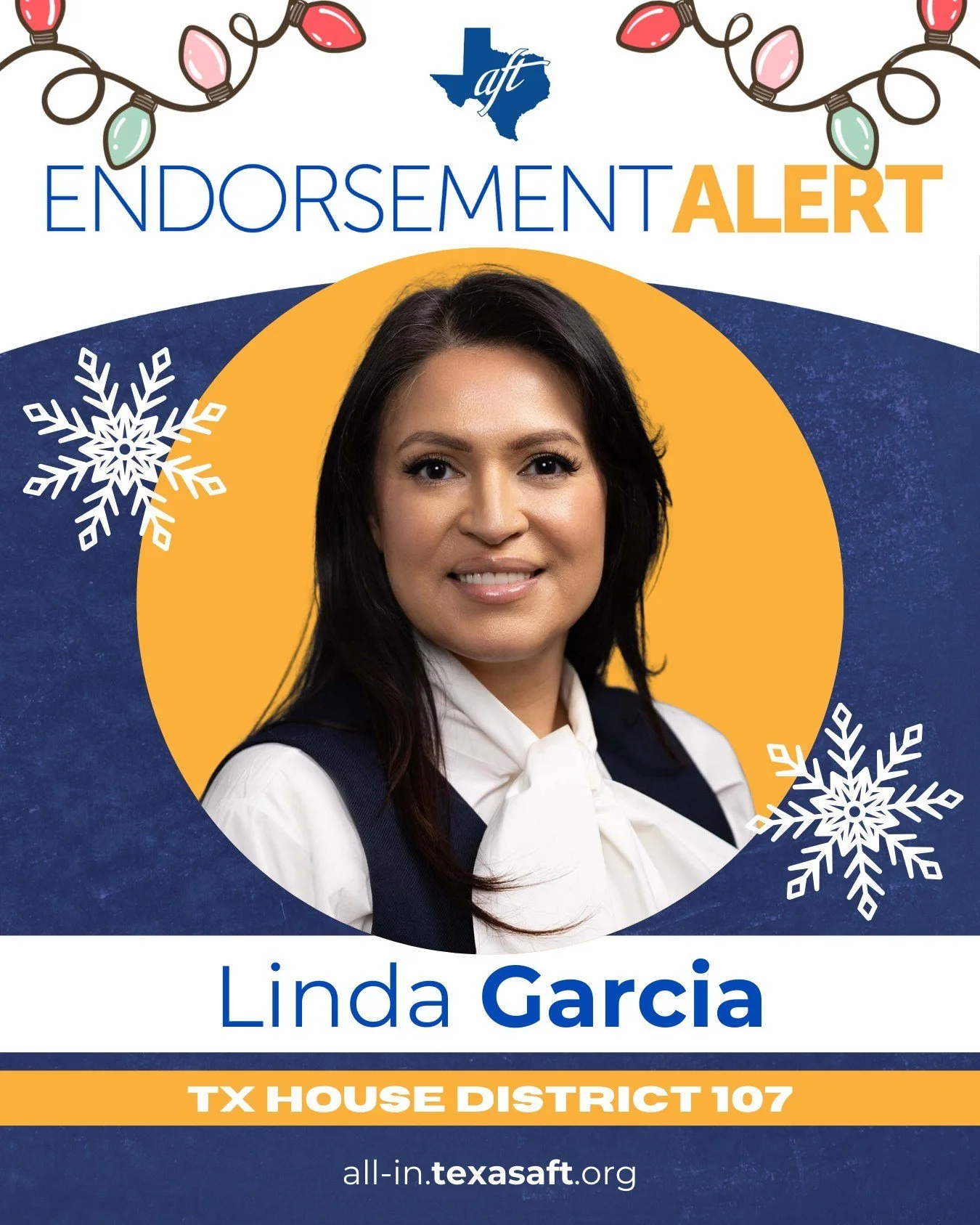 Thank you to @TexasAFT for your support and endorsement. Together we&rsquo;ll keep working to uplift educators, invest in public schools, and ensure every student in Texas has the opportunity to succeed. 
_________
Gracias a @TexasAFT por su apoyo y 