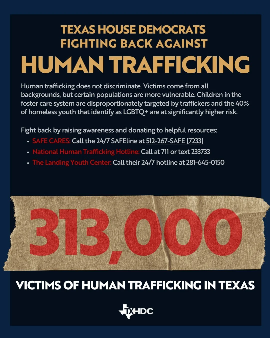 Human trafficking thrives in silence. By staying informed and looking out for one another, we can help keep our community safe. Awareness saves lives.
______
La trata de seres humanos prospera en silencio. Si nos mantenemos informados y nos cuidamos 