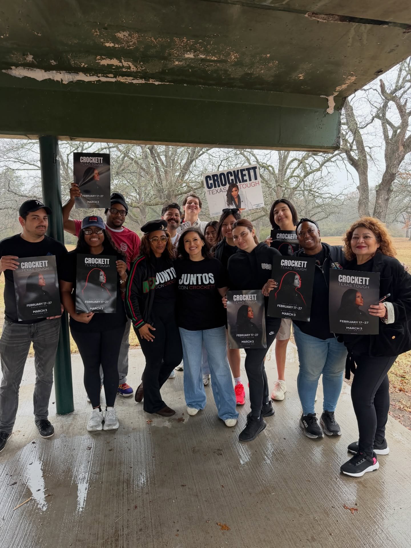 We&rsquo;re so grateful for everyone who showed up and stuck it out in the rain. Thank you for supporting Congresswoman Crockett and for being such a strong community! 
_____________

Estamos muy agradecidos con todos los que asistieron y aguantaron 