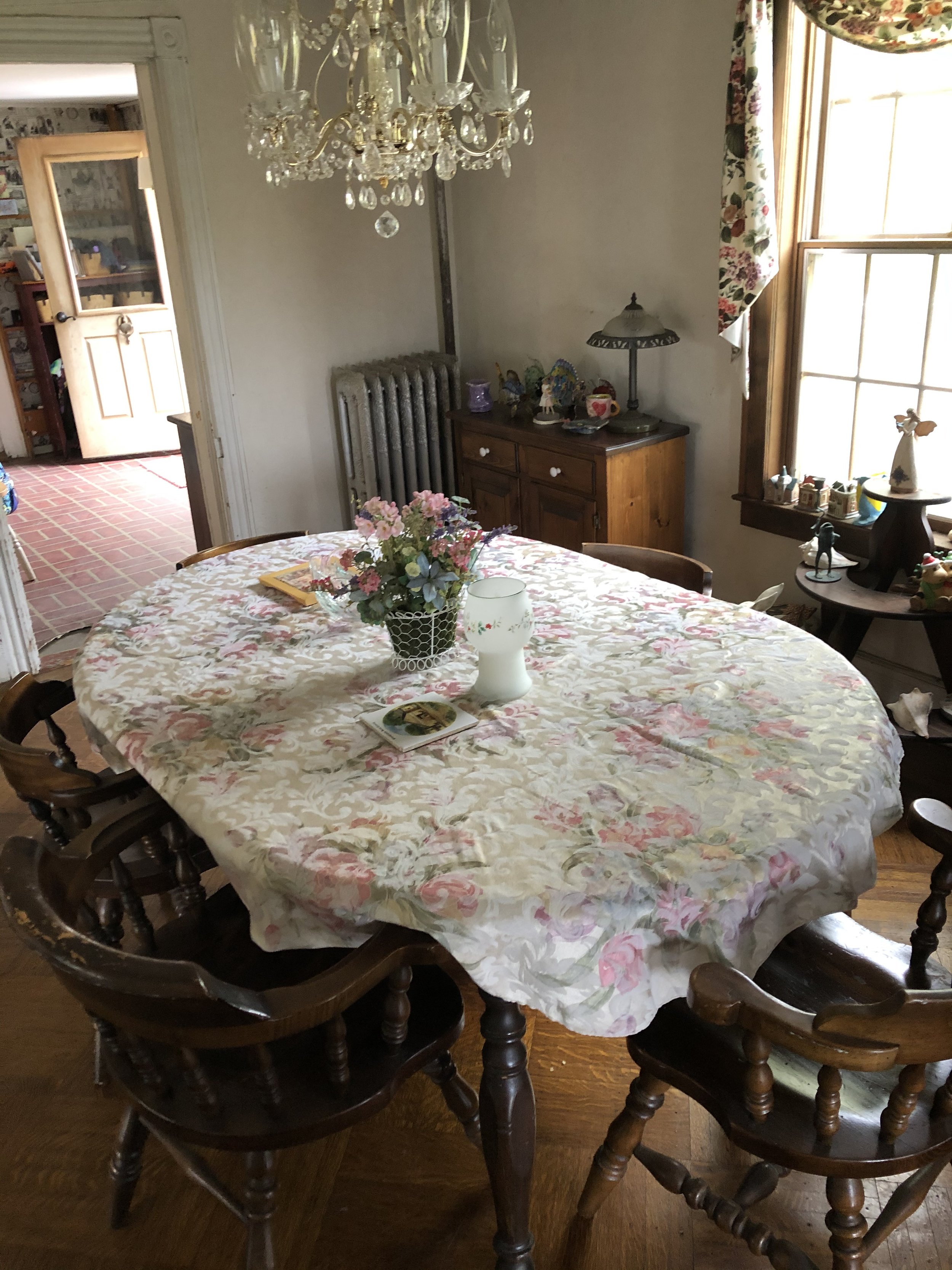 The dining room.