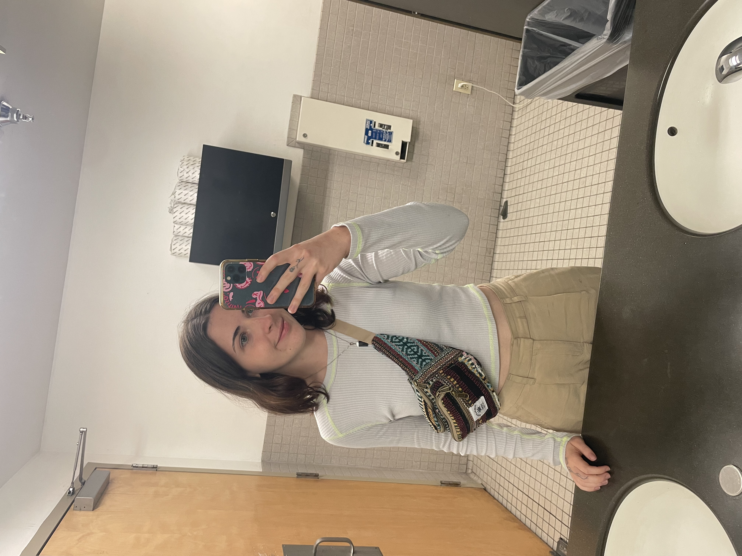 A future nomad with her fanny pack.